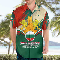 Bulgaria Liberation Day Hawaiian Shirt with Shipka Monument and Tricolor Lion Graphic