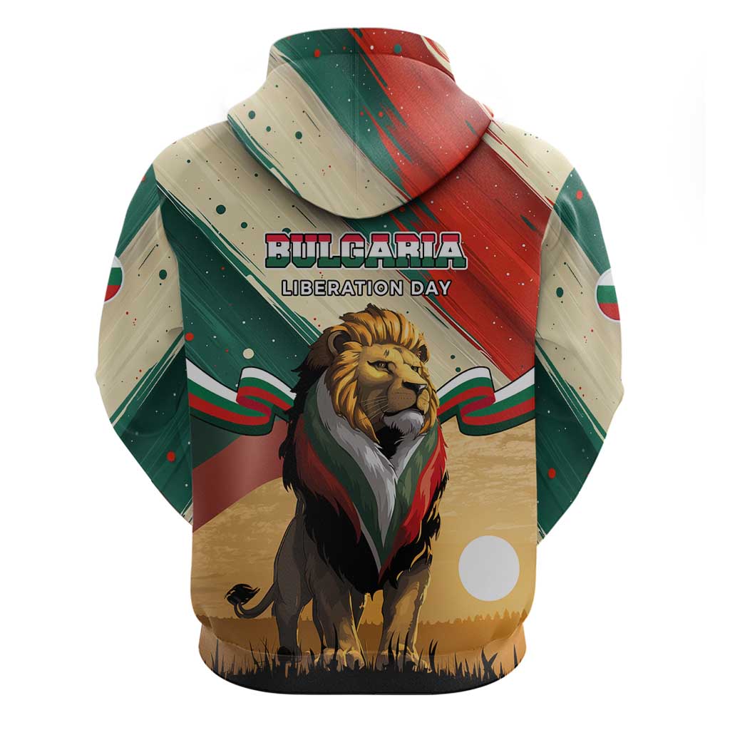 Bulgaria Liberation Day Hoodie with Shipka Monument and Tricolor Lion Graphic