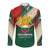 Bulgaria Liberation Day Long Sleeve Button Shirt with Shipka Monument and Tricolor Lion Graphic