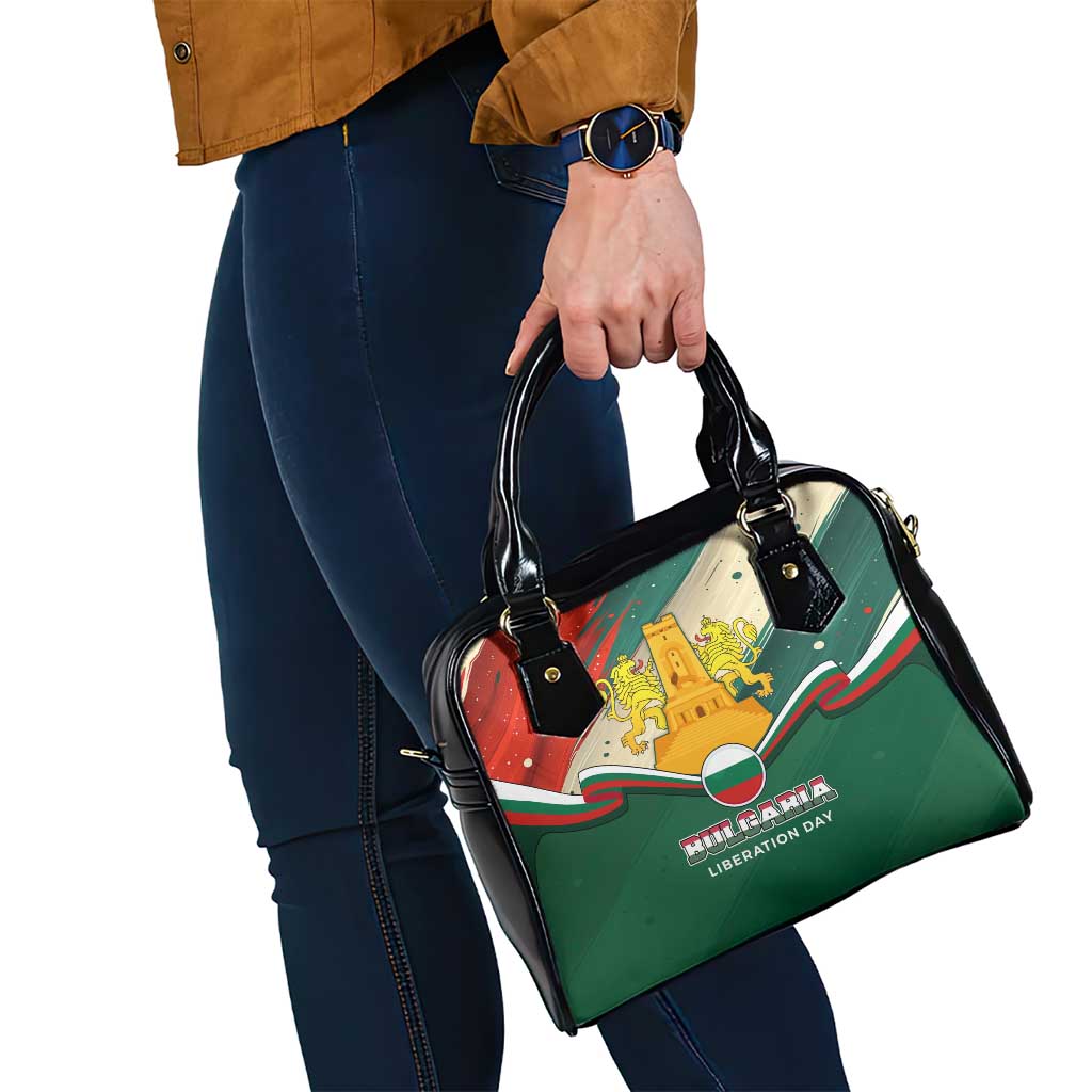 Bulgaria Liberation Day Shoulder Handbag with Shipka Monument and Tricolor Lion Graphic