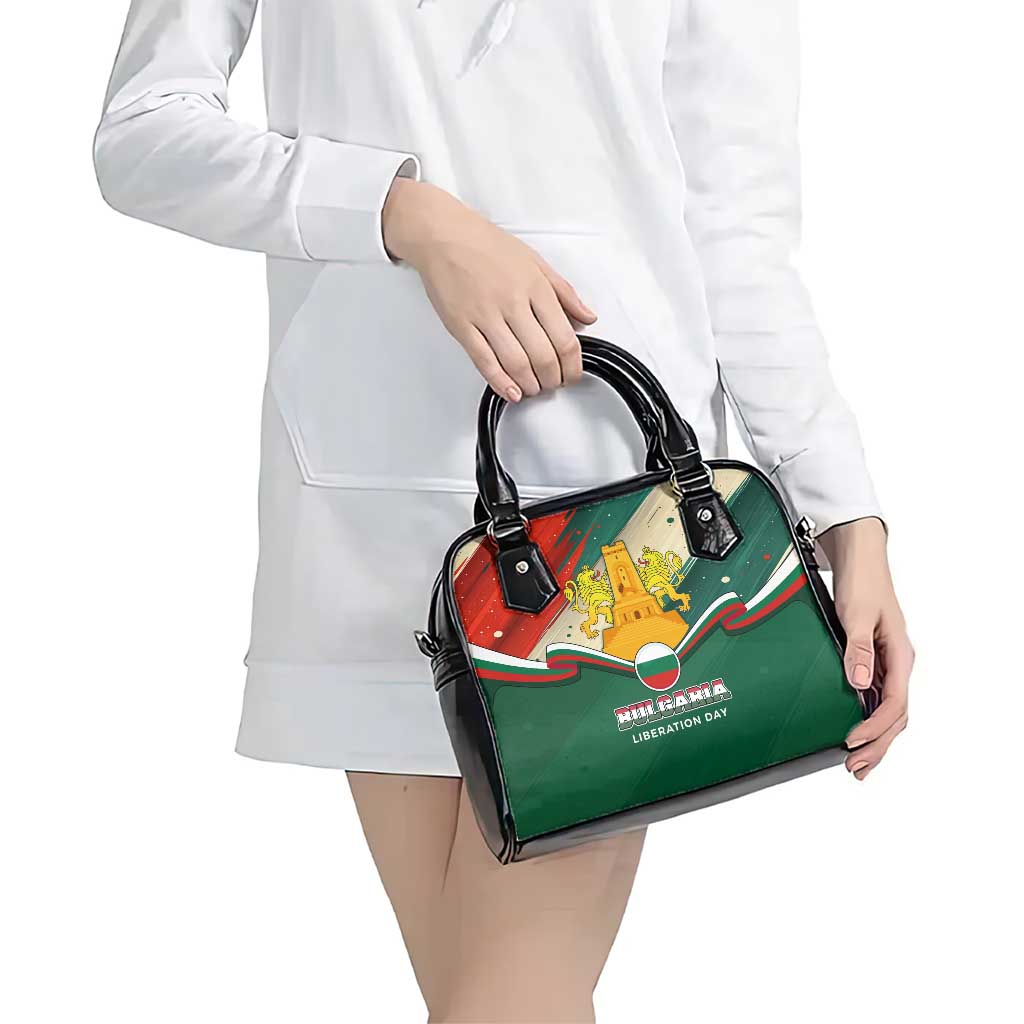 Bulgaria Liberation Day Shoulder Handbag with Shipka Monument and Tricolor Lion Graphic