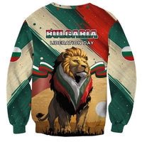Bulgaria Liberation Day Sweatshirt with Shipka Monument and Tricolor Lion Graphic