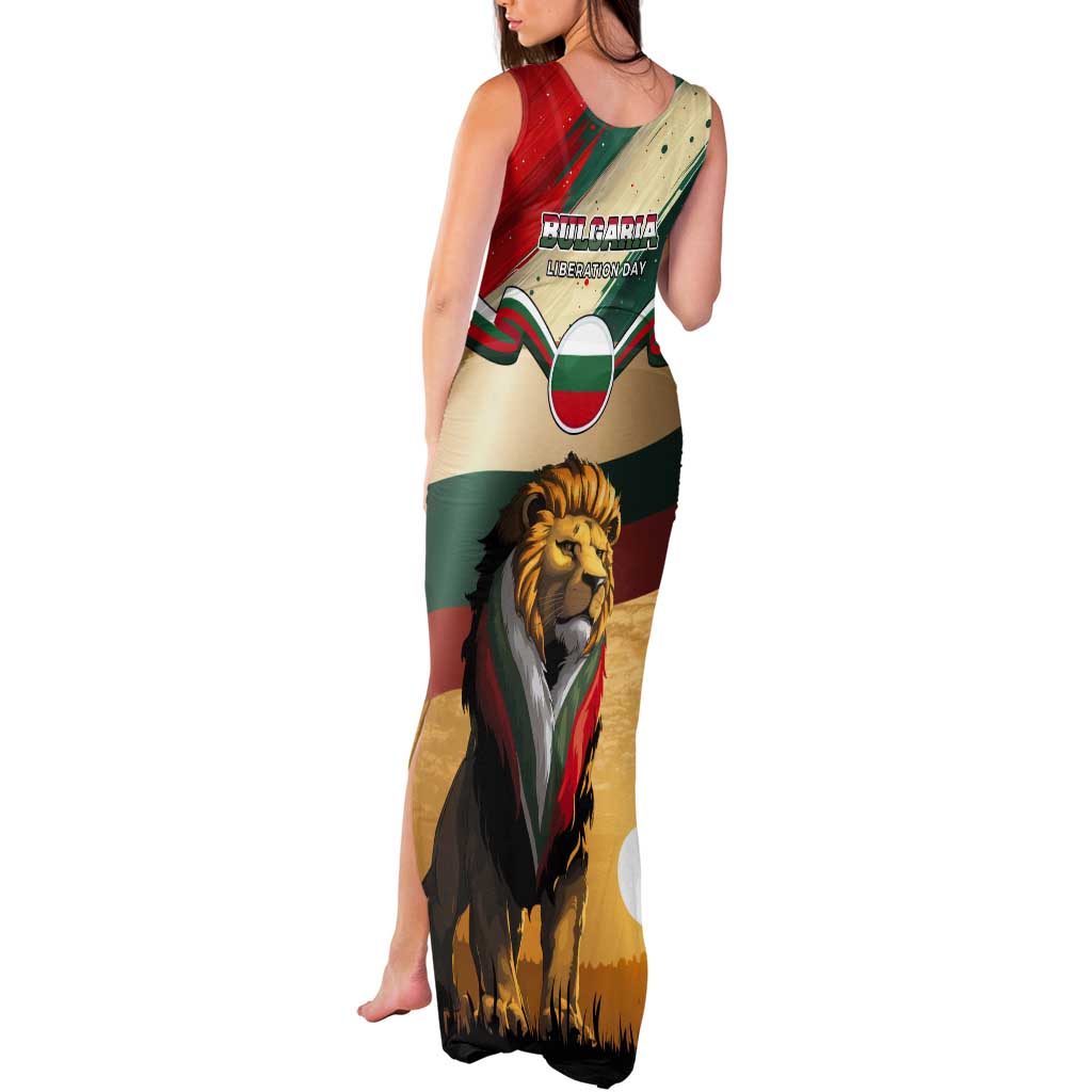 Bulgaria Liberation Day Tank Maxi Dress with Shipka Monument and Tricolor Lion Graphic
