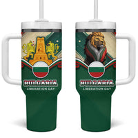 Bulgaria Liberation Day Tumbler With Handle with Shipka Monument and Tricolor Lion Graphic