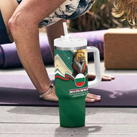 Bulgaria Liberation Day Tumbler With Handle with Shipka Monument and Tricolor Lion Graphic