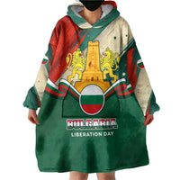 Bulgaria Liberation Day Wearable Blanket Hoodie with Shipka Monument and Tricolor Lion Graphic