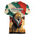 Bulgaria Liberation Day Women V-Neck T-Shirt with Shipka Monument and Tricolor Lion Graphic