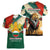 Bulgaria Liberation Day Women V-Neck T-Shirt with Shipka Monument and Tricolor Lion Graphic