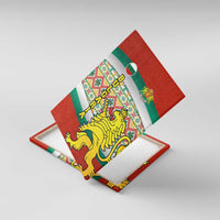 Bulgaria Lion Canvas Wall Art Tricolor Flag, Folk Pattern and Proud Motto