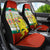 Bulgaria Lion Car Seat Cover Tricolor Flag, Folk Pattern and Proud Motto