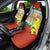 Bulgaria Lion Car Seat Cover Tricolor Flag, Folk Pattern and Proud Motto