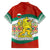 Bulgaria Lion Family Matching Off The Shoulder Long Sleeve Dress and Hawaiian Shirt Tricolor Flag, Folk Pattern and Proud Motto