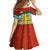 Bulgaria Lion Family Matching Off Shoulder Maxi Dress and Hawaiian Shirt Tricolor Flag, Folk Pattern and Proud Motto