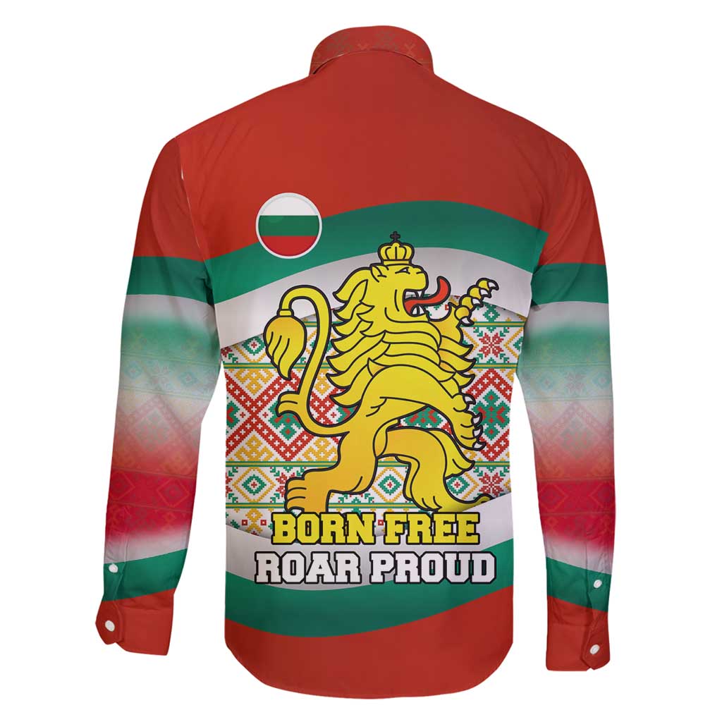 Bulgaria Lion Family Matching Off Shoulder Maxi Dress and Hawaiian Shirt Tricolor Flag, Folk Pattern and Proud Motto