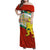 Bulgaria Lion Family Matching Off Shoulder Maxi Dress and Hawaiian Shirt Tricolor Flag, Folk Pattern and Proud Motto