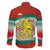 Bulgaria Lion Family Matching Summer Maxi Dress and Hawaiian Shirt Tricolor Flag, Folk Pattern and Proud Motto