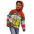 Bulgaria Lion Kid Hoodie Tricolor Flag, Folk Pattern and Proud Motto