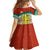 Bulgaria Lion Kid Short Sleeve Dress Tricolor Flag, Folk Pattern and Proud Motto