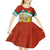 Bulgaria Lion Kid Short Sleeve Dress Tricolor Flag, Folk Pattern and Proud Motto