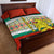 Bulgaria Lion Quilt Bed Set Tricolor Flag, Folk Pattern and Proud Motto