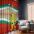 Bulgaria Lion Window Curtain Tricolor Flag, Folk Pattern and Proud Motto