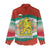 Bulgaria Lion Women Casual Shirt Tricolor Flag, Folk Pattern and Proud Motto