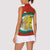 Bulgaria Lion Women Sleeveless Polo Shirt Tricolor Flag, Folk Pattern and Proud Motto