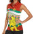 Bulgaria Lion Women Sleeveless Polo Shirt Tricolor Flag, Folk Pattern and Proud Motto
