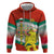 Bulgaria Lion Zip Hoodie Tricolor Flag, Folk Pattern and Proud Motto