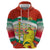 Bulgaria Lion Zip Hoodie Tricolor Flag, Folk Pattern and Proud Motto