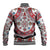Bulgaria Folk Art Baseball Jacket with Traditional Embroidery and Floral Motifs