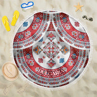 Bulgaria Folk Art Beach Blanket with Traditional Embroidery and Floral Motifs