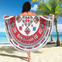 Bulgaria Folk Art Beach Blanket with Traditional Embroidery and Floral Motifs