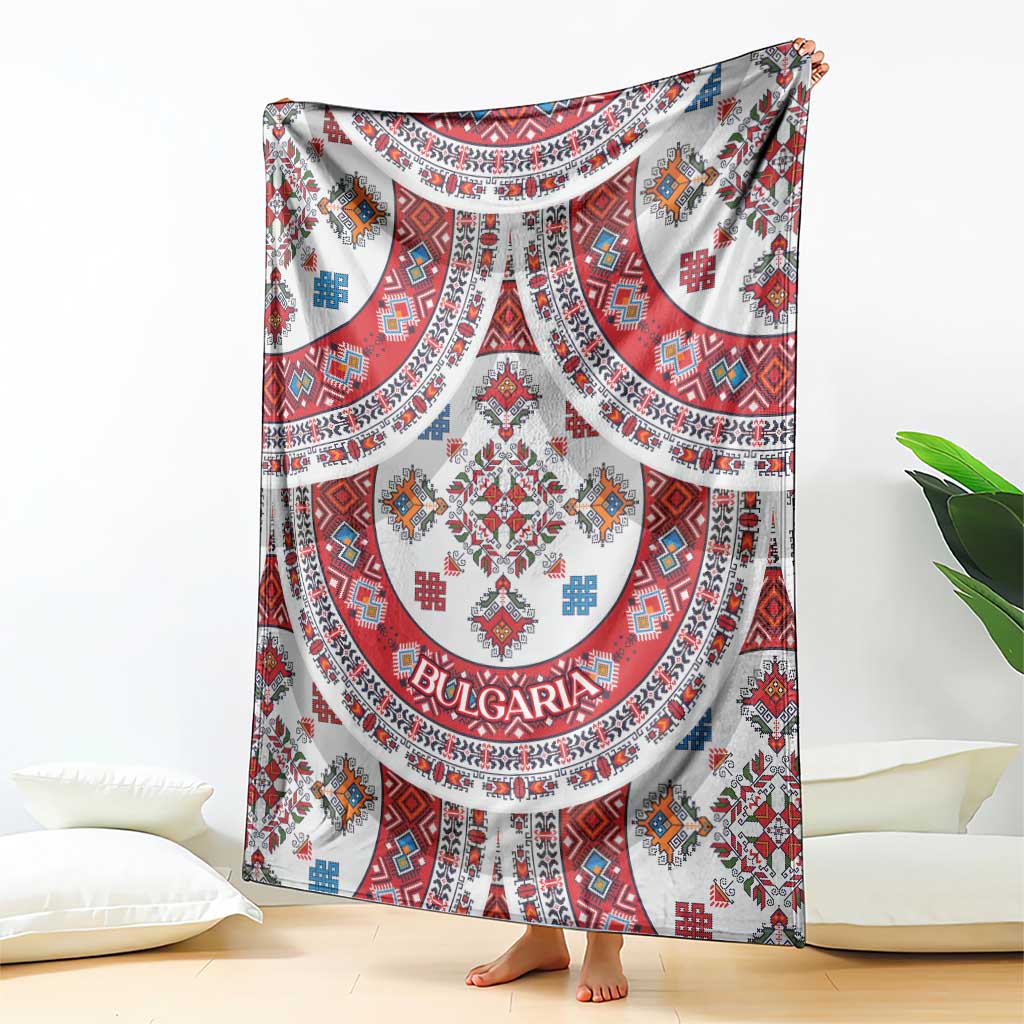 Bulgaria Folk Art Blanket with Traditional Embroidery and Floral Motifs