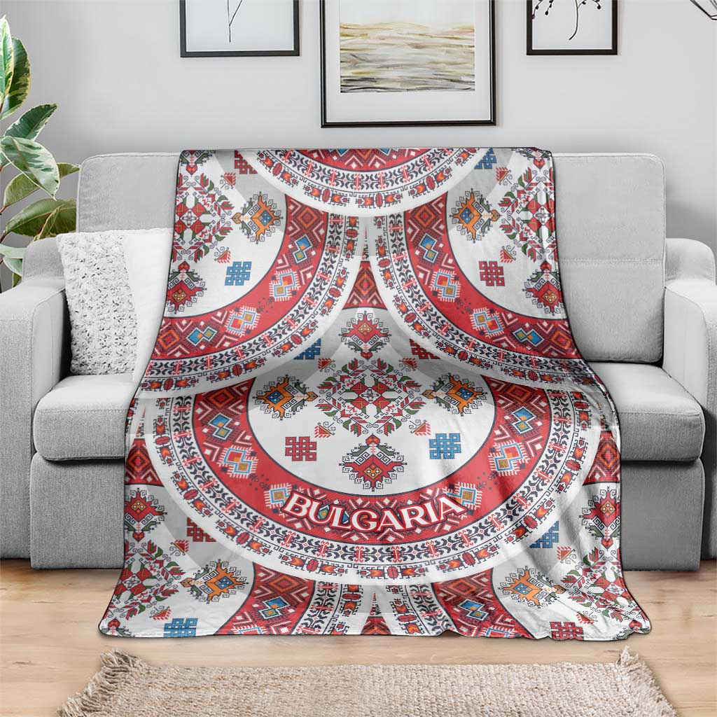 Bulgaria Folk Art Blanket with Traditional Embroidery and Floral Motifs