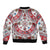 Bulgaria Folk Art Bomber Jacket with Traditional Embroidery and Floral Motifs