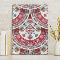 Bulgaria Folk Art Canvas Wall Art with Traditional Embroidery and Floral Motifs