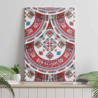 Bulgaria Folk Art Canvas Wall Art with Traditional Embroidery and Floral Motifs