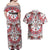 Bulgaria Folk Art Couples Matching Off Shoulder Maxi Dress and Hawaiian Shirt with Traditional Embroidery and Floral Motifs