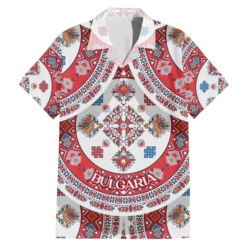 Bulgaria Folk Art Family Matching Mermaid Dress and Hawaiian Shirt with Traditional Embroidery and Floral Motifs