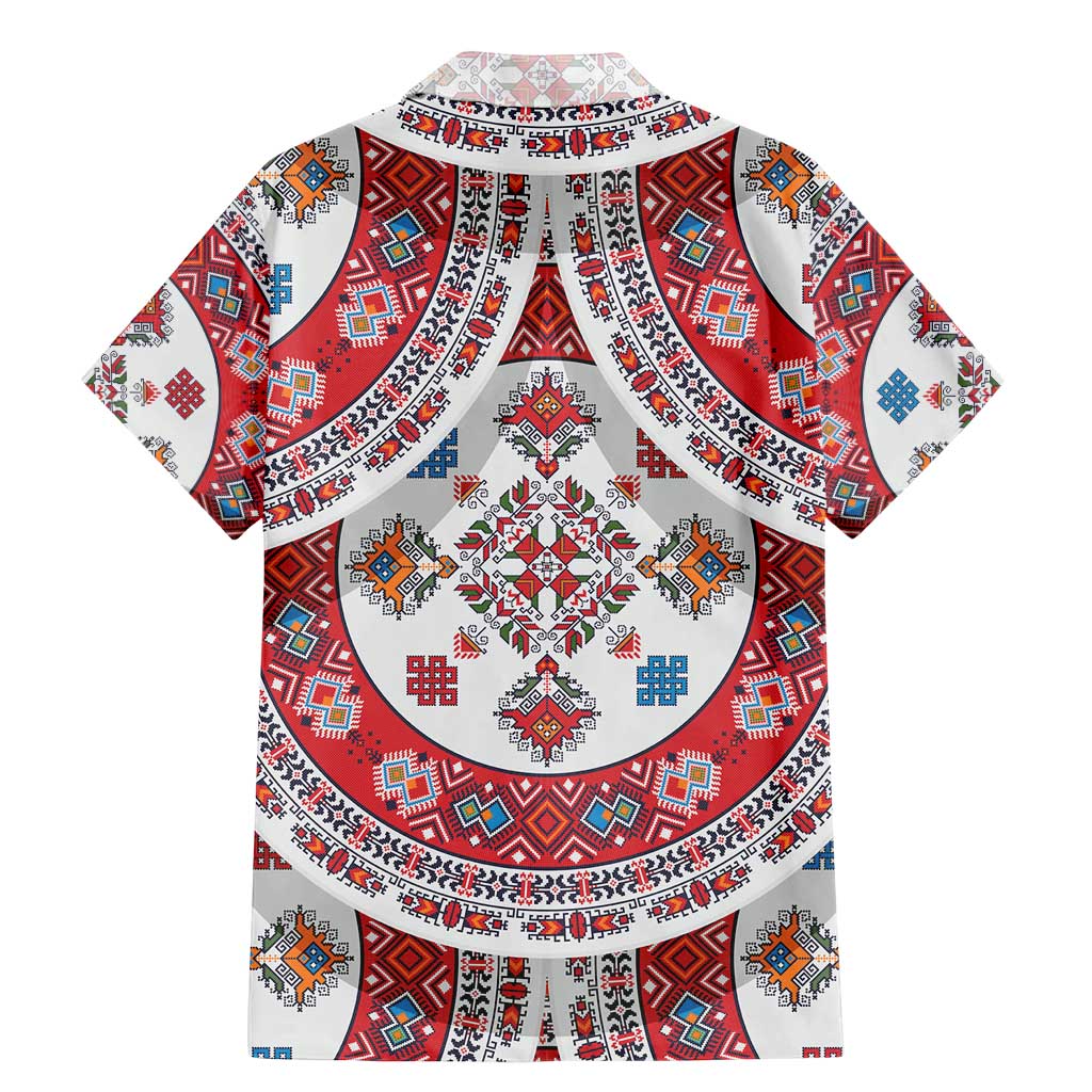 Bulgaria Folk Art Family Matching Mermaid Dress and Hawaiian Shirt with Traditional Embroidery and Floral Motifs