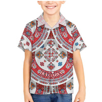 Bulgaria Folk Art Family Matching Mermaid Dress and Hawaiian Shirt with Traditional Embroidery and Floral Motifs