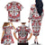 Bulgaria Folk Art Family Matching Off The Shoulder Long Sleeve Dress and Hawaiian Shirt with Traditional Embroidery and Floral Motifs