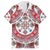 Bulgaria Folk Art Family Matching Off The Shoulder Long Sleeve Dress and Hawaiian Shirt with Traditional Embroidery and Floral Motifs