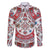 Bulgaria Folk Art Family Matching Off The Shoulder Long Sleeve Dress and Hawaiian Shirt with Traditional Embroidery and Floral Motifs