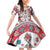 Bulgaria Folk Art Family Matching Off Shoulder Short Dress and Hawaiian Shirt with Traditional Embroidery and Floral Motifs