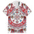 Bulgaria Folk Art Family Matching Off Shoulder Short Dress and Hawaiian Shirt with Traditional Embroidery and Floral Motifs