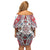 Bulgaria Folk Art Family Matching Off Shoulder Short Dress and Hawaiian Shirt with Traditional Embroidery and Floral Motifs