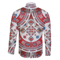 Bulgaria Folk Art Family Matching Short Sleeve Bodycon Dress and Hawaiian Shirt with Traditional Embroidery and Floral Motifs