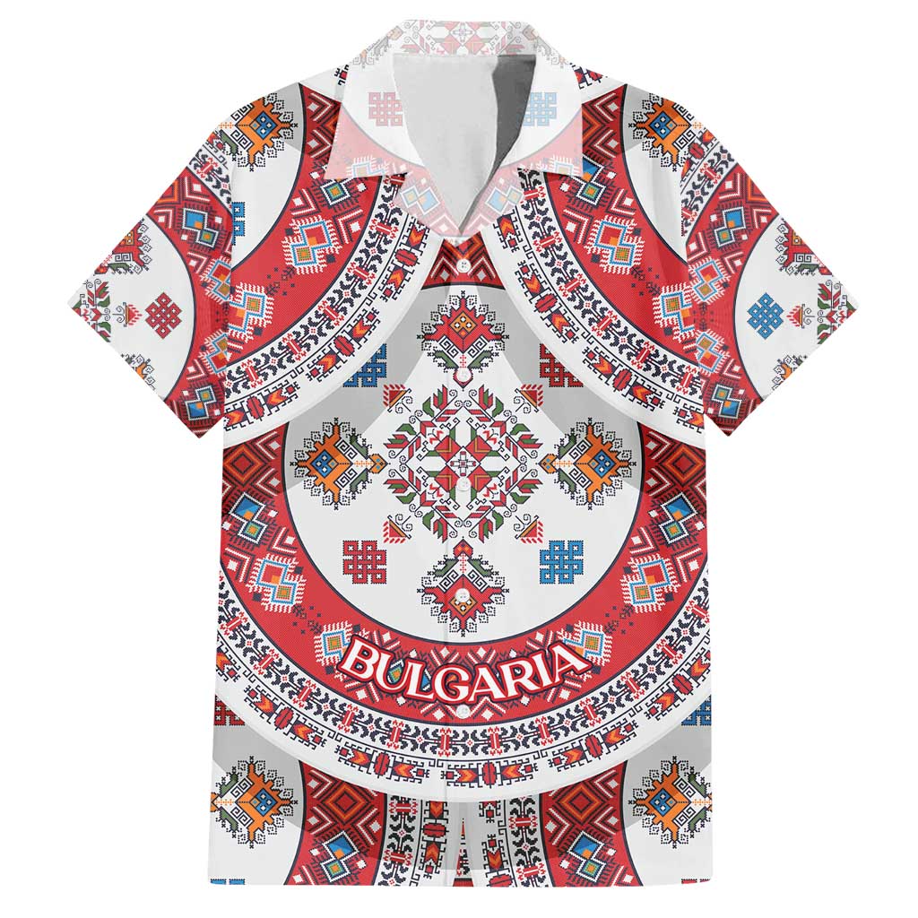 Bulgaria Folk Art Family Matching Summer Maxi Dress and Hawaiian Shirt with Traditional Embroidery and Floral Motifs